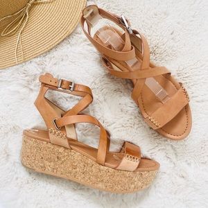 Calvin Klein Cork Platform Boho Strappy Sandals 8